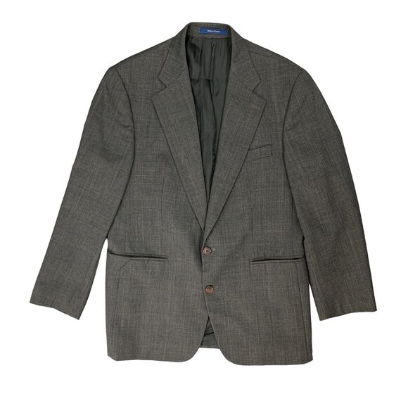 Vintage Ralph Lauren Chaps Blazer Mens 41 Charcoal Wool Two Button Sport Coat - Picture 1 of 13